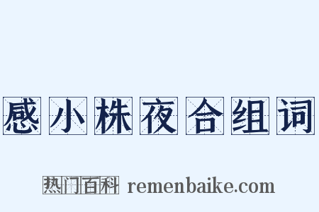 感小株夜合组词是什么意思的图片